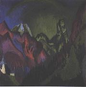 Ernst Ludwig Kirchner Tinzenhorn Zugen gorge near Monstein oil painting artist